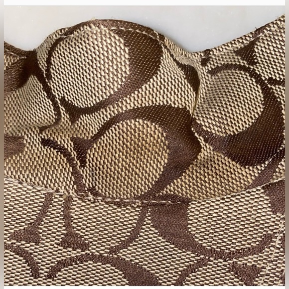 💎 COACH VINTAGE SIGNATURE LOGO VISOR IN BROWN - Picture 7 of 9